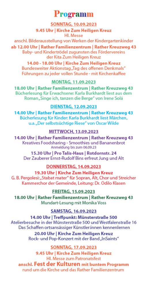 Programm Rather Kulturwoche 2023
