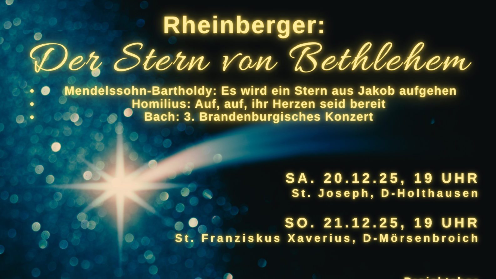Plakat Stern von Bethlehem